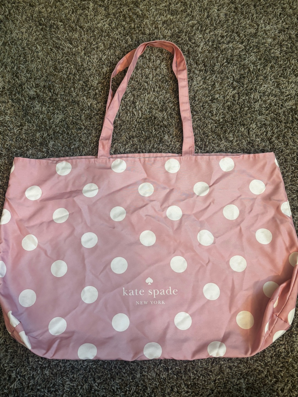 Kate Spade Pink White Polka Dot Tote